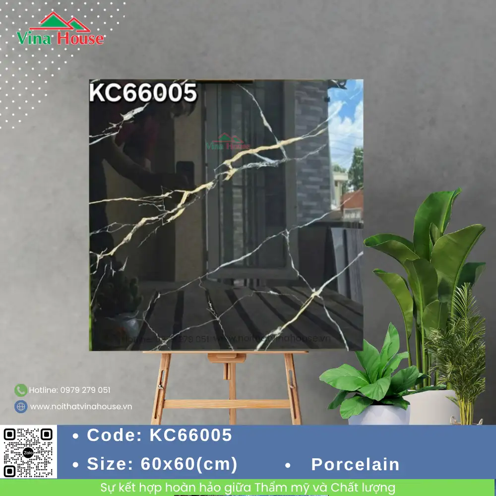 Gạch 60x60 CMC KC66005 Bóng Kính