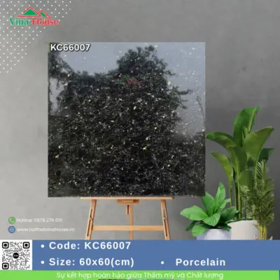 Gạch 60×60 CMC KC66007 Bóng Kính