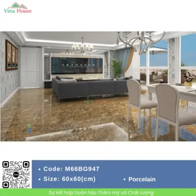 Gạch 60×60 APODIO M66BG947 Bóng