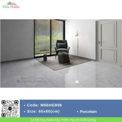Gạch 60×60 APODIO M66HG806 Bóng