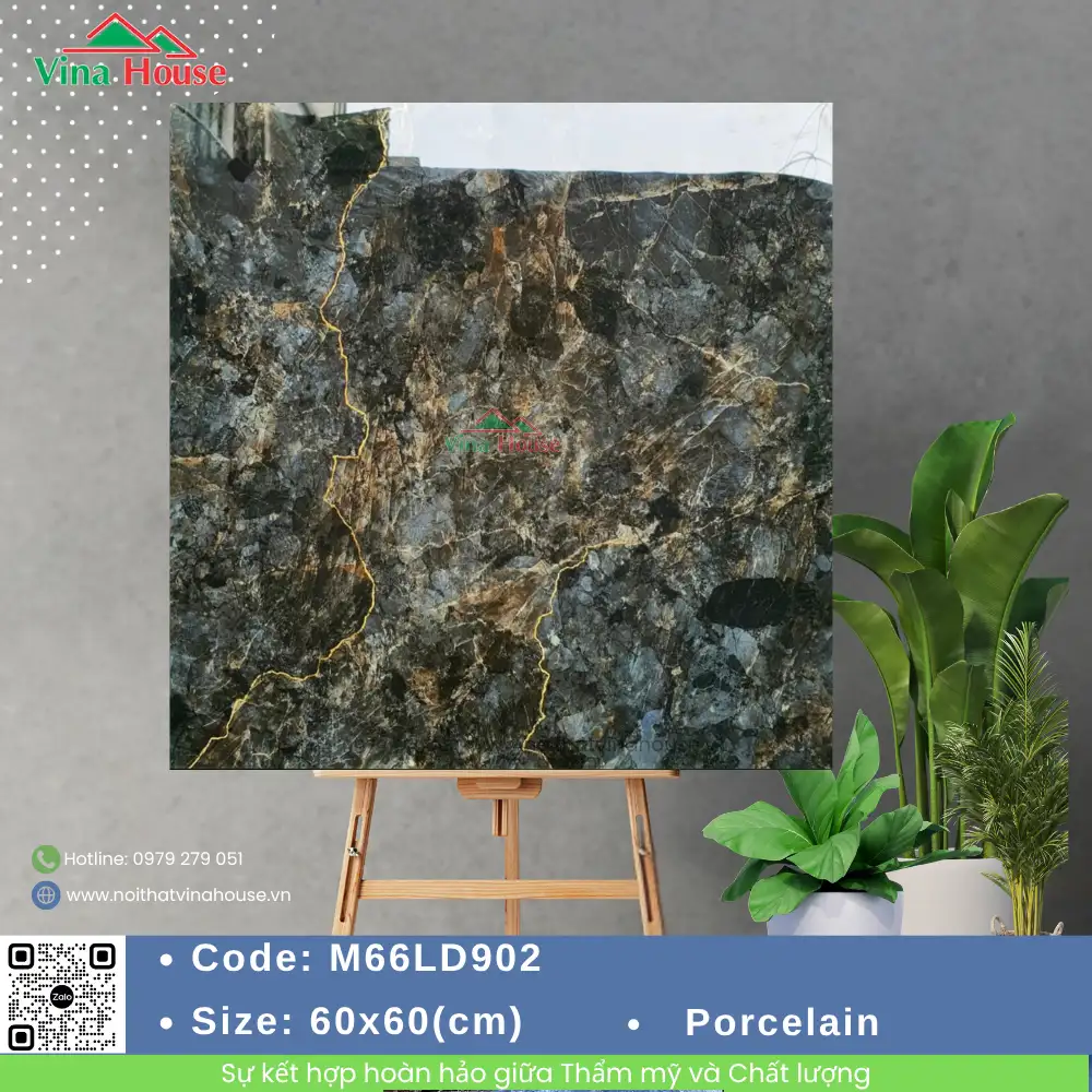 Gạch 60x60 APODIO M66LD902 Bóng