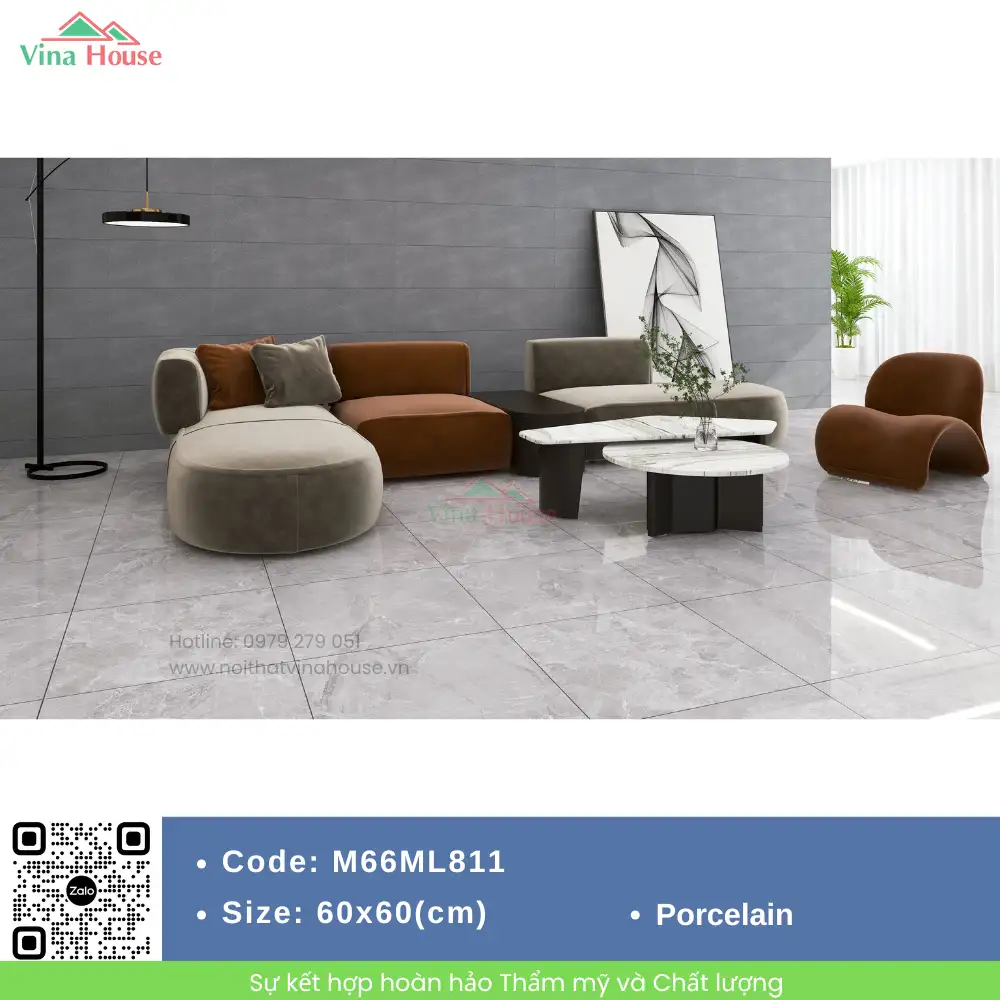 Gạch 60x60 APODIO M66ML811 Bóng Gạch 60x60 APODIO M66ML811 Bóng