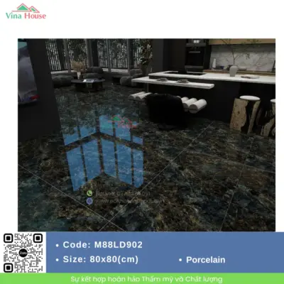 Gạch 80×80 APODIO M88LD902 Bóng