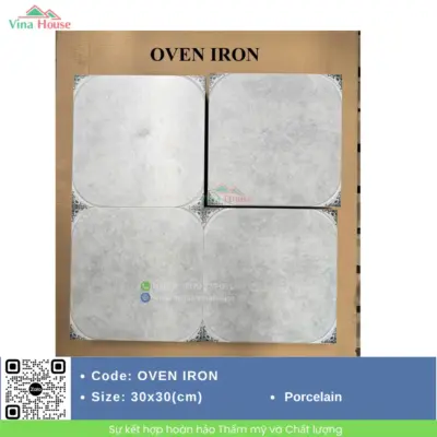 Gạch 30×30 Hoàng Gia OVEN IRON Matt