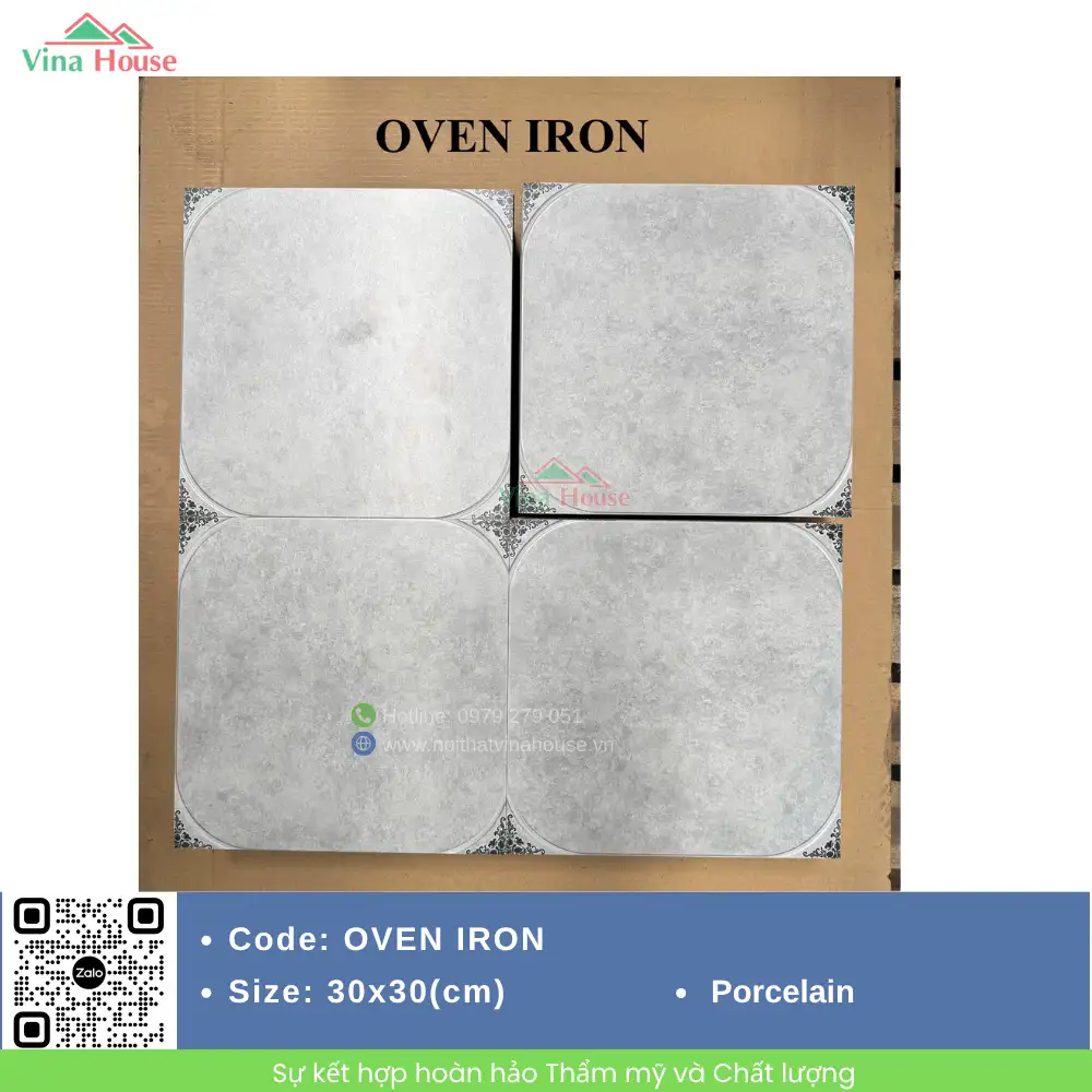 Gạch 30x30 Hoàng Gia OVEN IRON Matt
