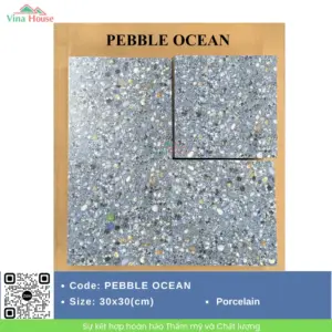 Gạch 30x30 Hoàng Gia PEBBLE OCEAN Matt
