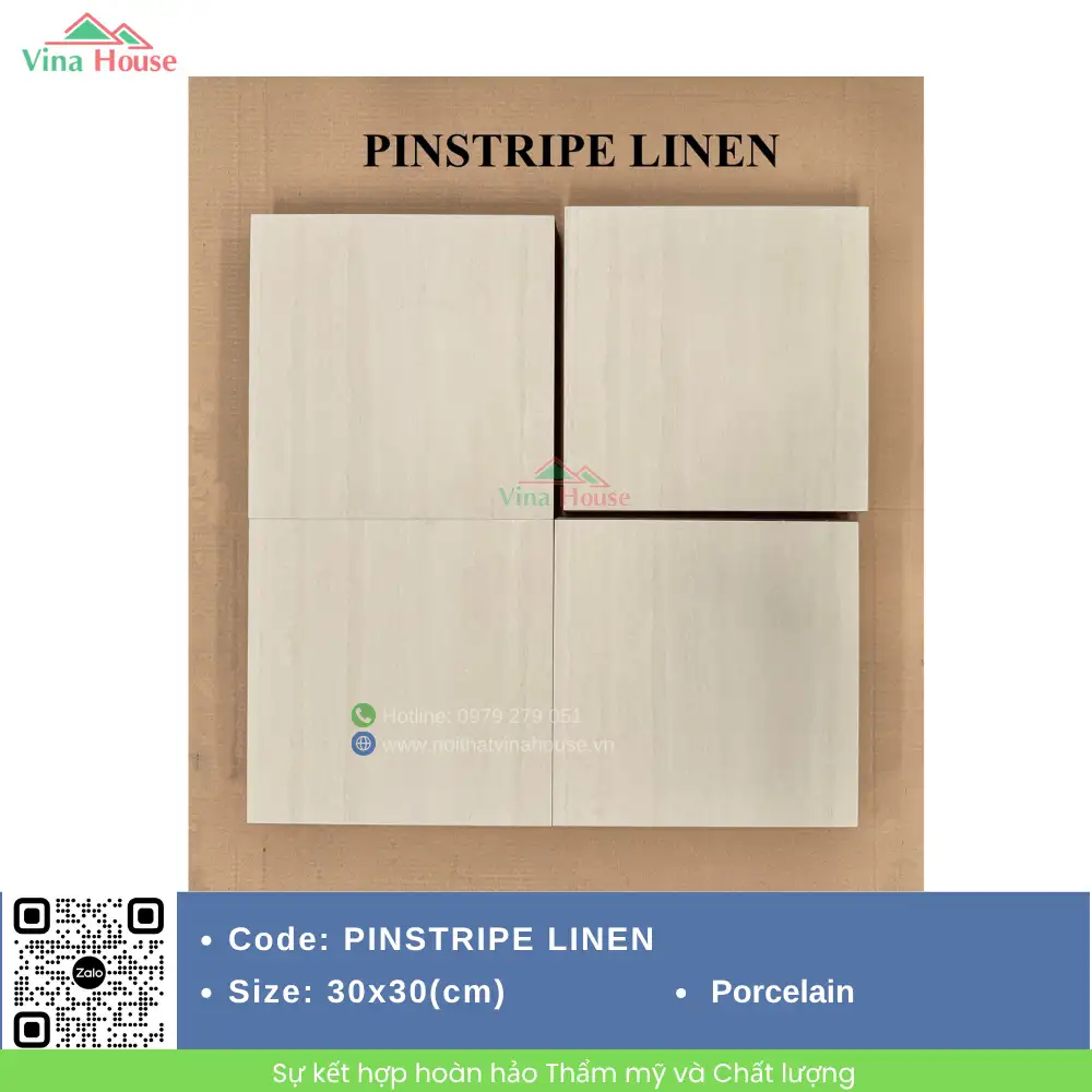 Gạch 30x30 Hoàng Gia PINSTRIPE LINEN Matt