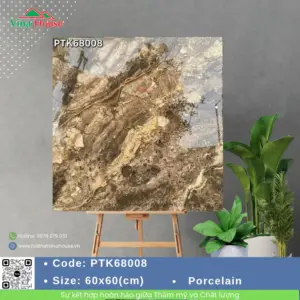 Gạch 60x60 CMC PTK68008 Bóng Kính