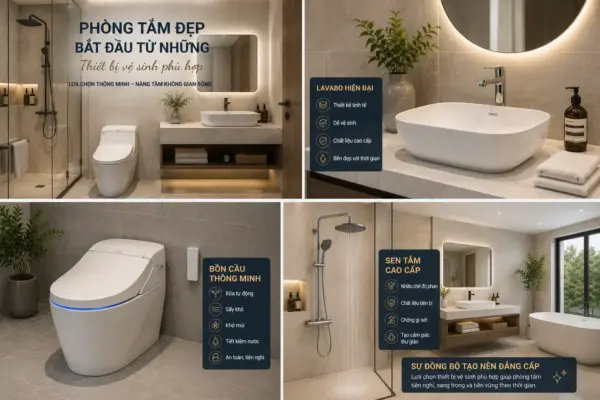 Phòng Tắm Đẹp Bắt Đầu Từ Những Thiết Bị Vệ Sinh Phù Hợp
