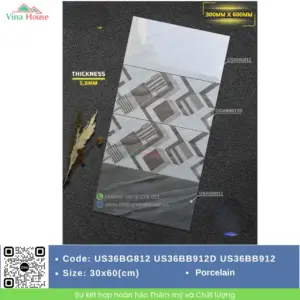 Gạch 30x60 APODIO US36BG812-US36BB912D-US36BB912