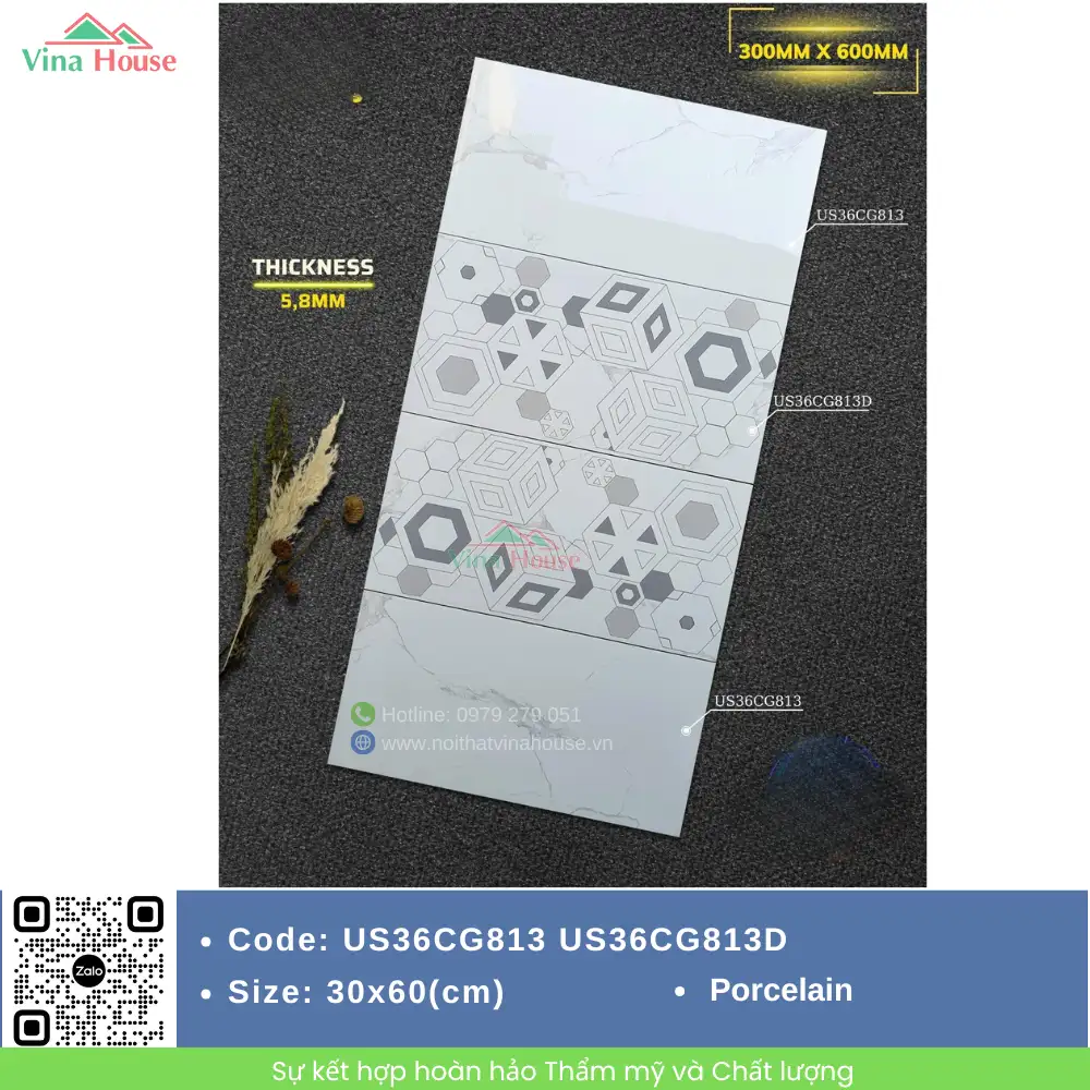 Gạch 30x60 APODIO US36CG813-US36CG813D