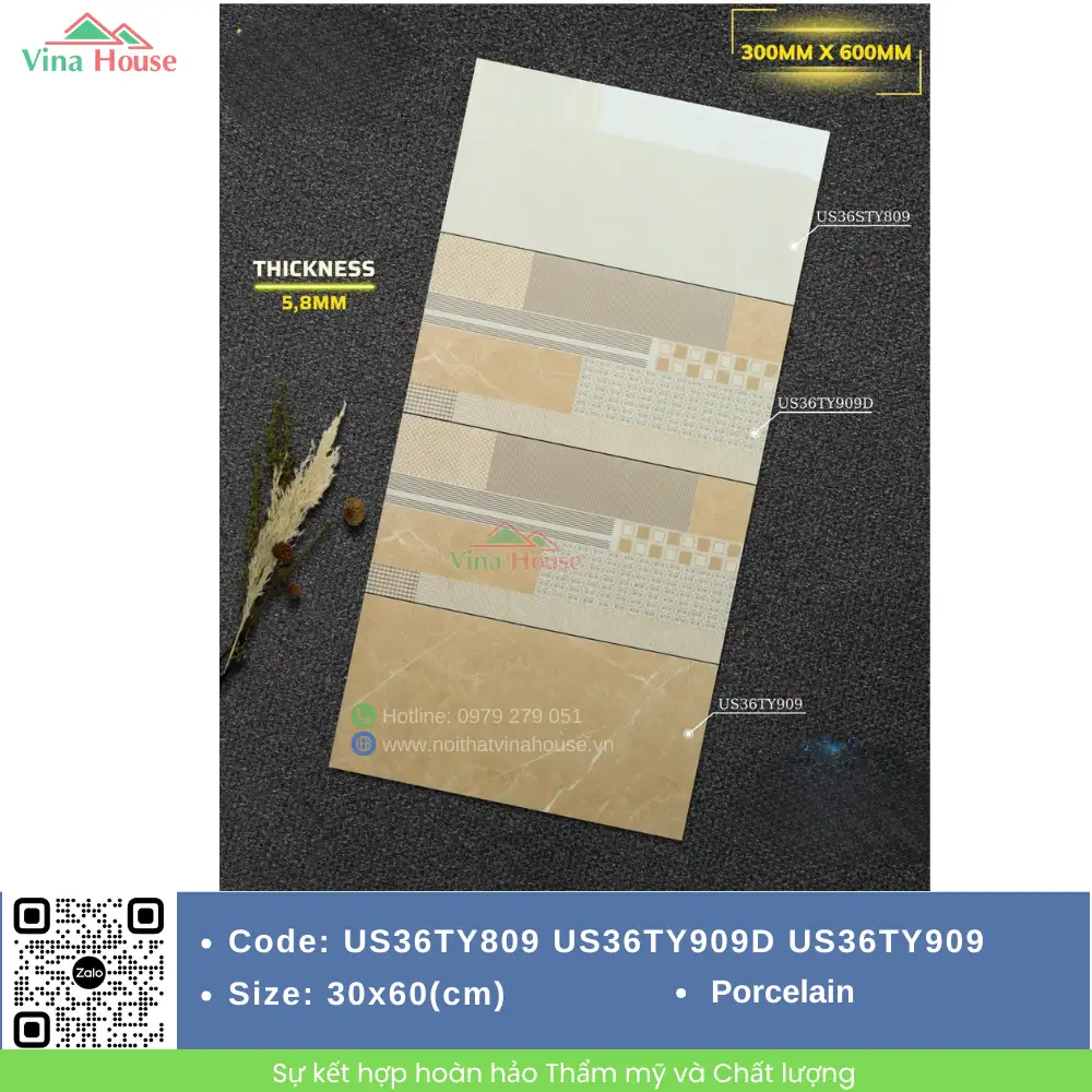 Gạch 30x60 APODIO US36TY809-US36TY909D-US36TY909