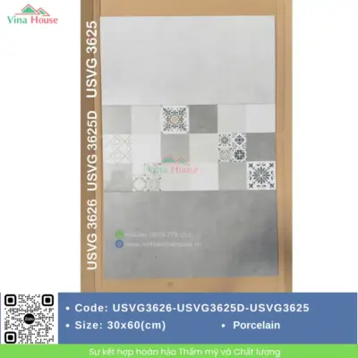 Gạch 30×60 Hoàng Gia USVG3626-USVG3625