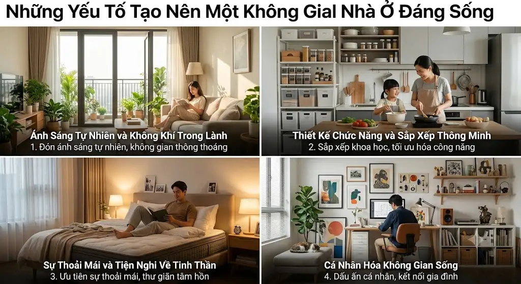 Những Yếu Tố Tạo Nên Một Không Gian Nhà Ở Đáng Sống