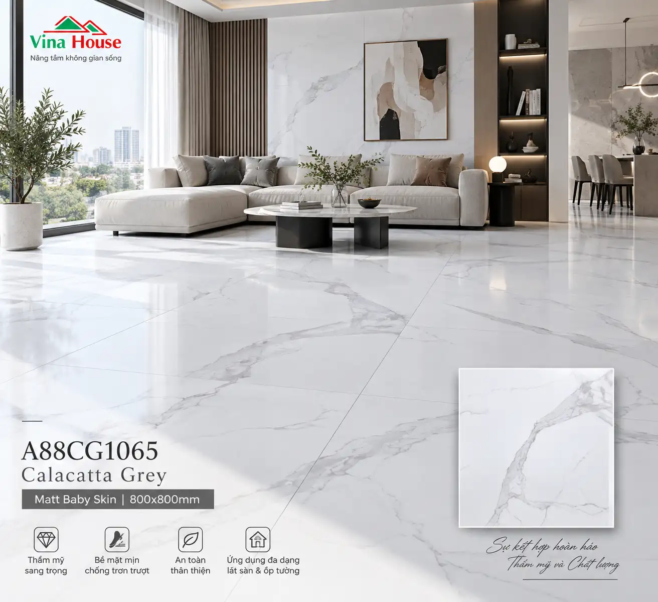 Gạch 80x80 APODIO A88CG1065 Matt Baby Skin Gạch 80x80 APODIO A88CG1065 Matt Baby Skin