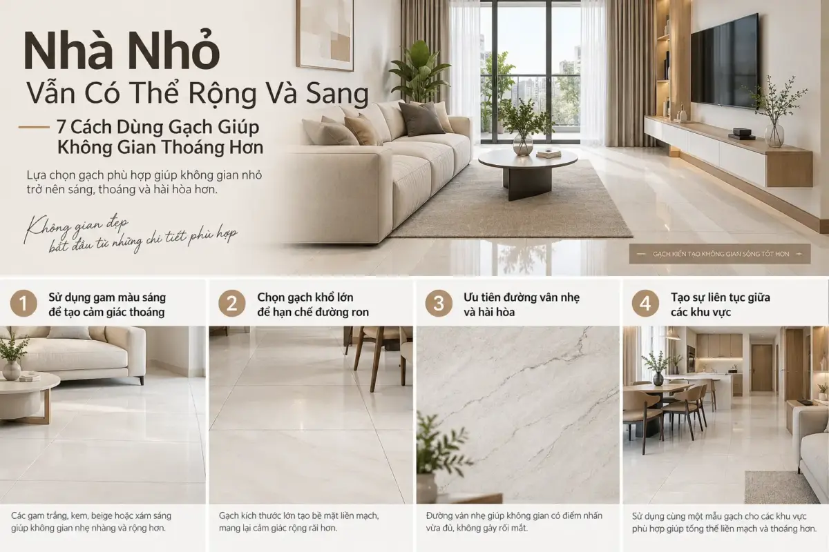 Nhà Nhỏ Vẫn Có Thể Rộng Và Sang: 7 Cách Dùng Gạch Giúp Không Gian Thoáng Hơn