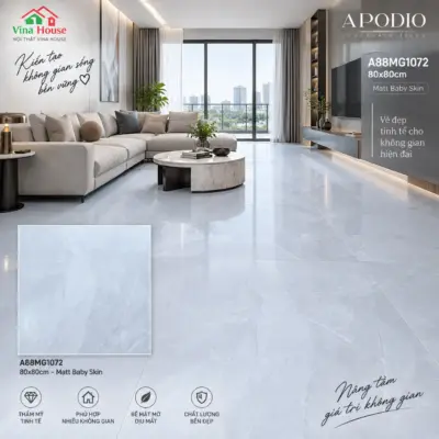 Gạch 80×80 APODIO A88MG1072 Matt Baby Skin