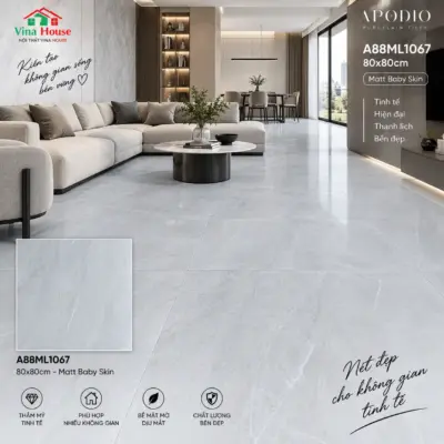 Gạch 80×80 APODIO A88ML1067 Matt Baby Skin