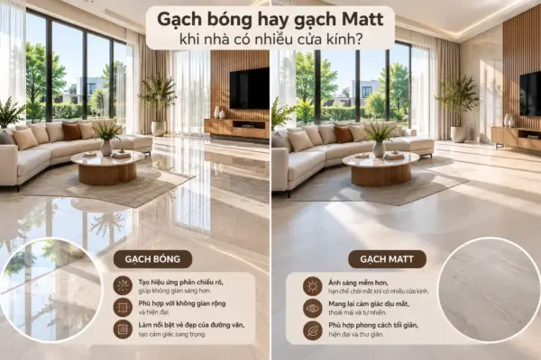 Nhà Nhiều Hay Ít Ánh Sáng? Chọn Gạch Đúng Cách Để Không Gian Đẹp Hơn