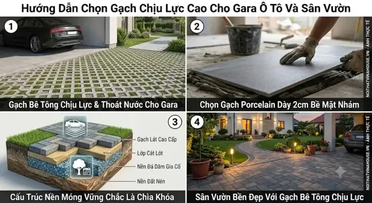 Hướng Dẫn Chọn Gạch Chịu Lực Cao Cho Gara Ô Tô Và Sân Vườn
