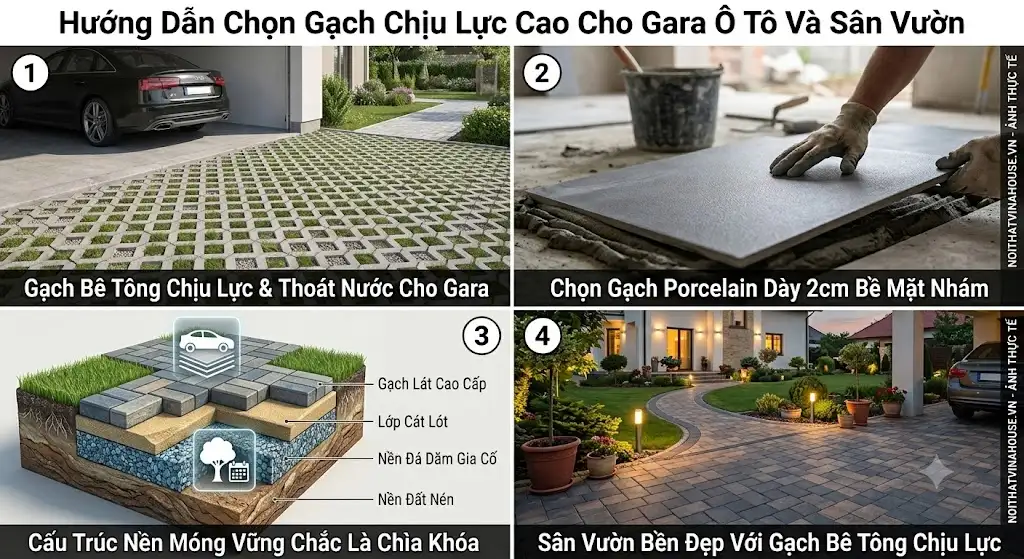 Hướng Dẫn Chọn Gạch Chịu Lực Cao Cho Gara Ô Tô Và Sân Vườn