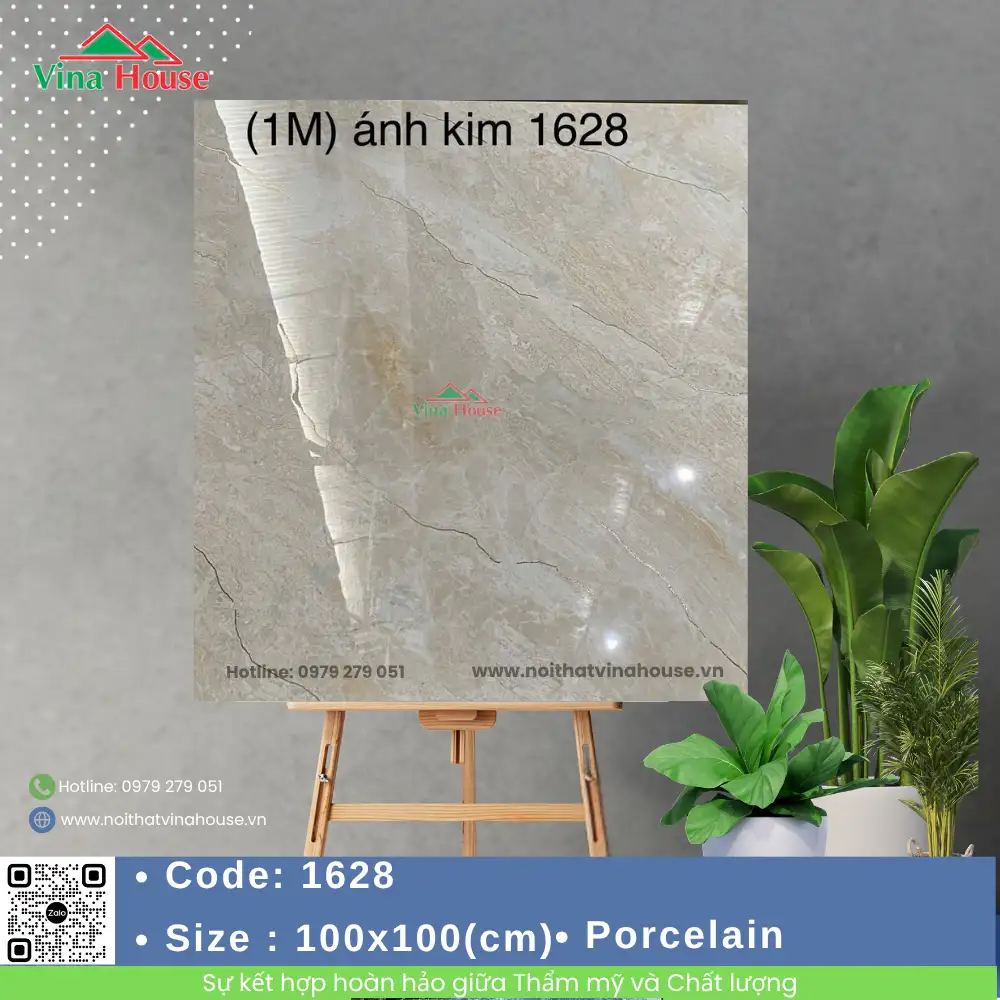 Gạch 100X100 Trung Quốc 1628 Bóng