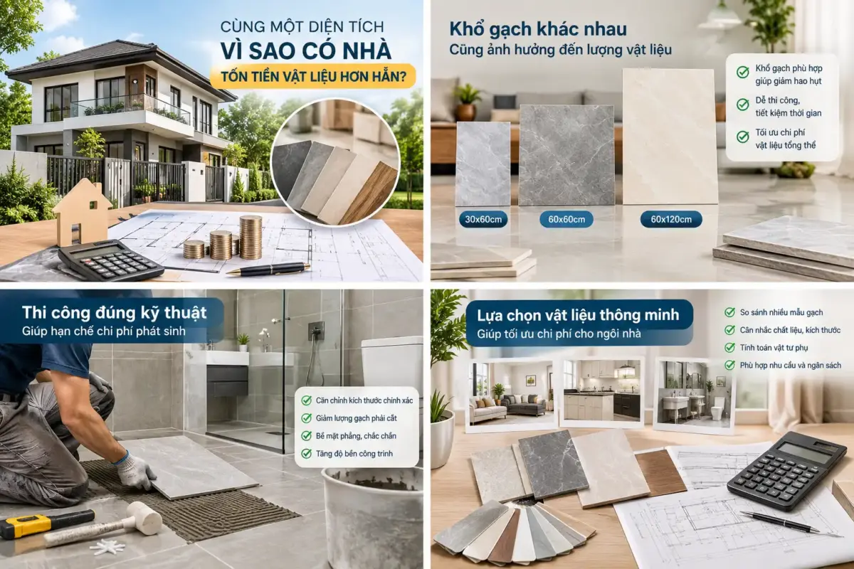 Cùng Một Diện Tích, Vì Sao Có Nhà Tốn Tiền Vật Liệu Hơn Hẳn?