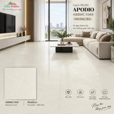 Gạch 80×80 APODIO A88MC1069 Matt Baby Skin