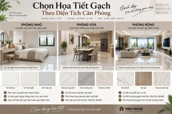 Chọn Gạch Theo Diện Tích Phòng: Bí Quyết Giúp Không Gian Cân Đối Và Đẹp Hơn
