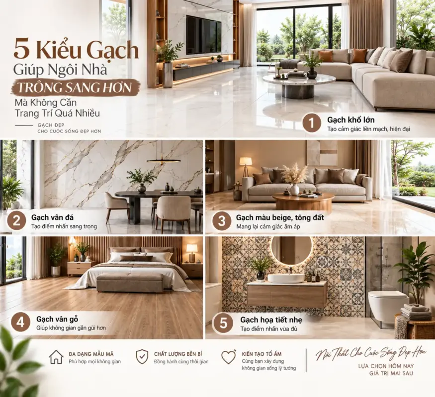 5 Kiểu Gạch Giúp Ngôi Nhà Trông Sang Hơn Mà Không Cần Trang Trí Quá Nhiều