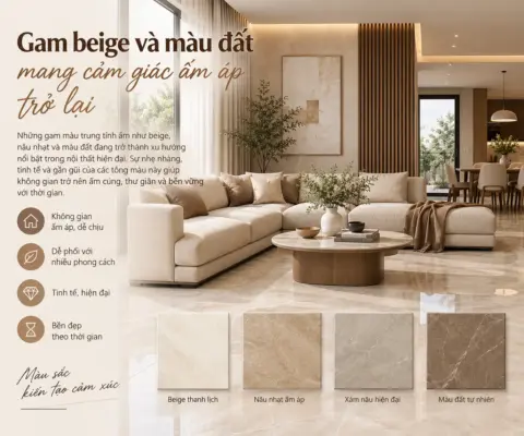 Xu Hướng Gạch Ốp Lát Cuối Năm 2026: Không Gian Sang Trọng Từ Những Lựa Chọn Tinh Tế