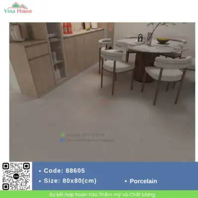 Gạch 80×80 APODIO 88605 Matt Tinh Thể