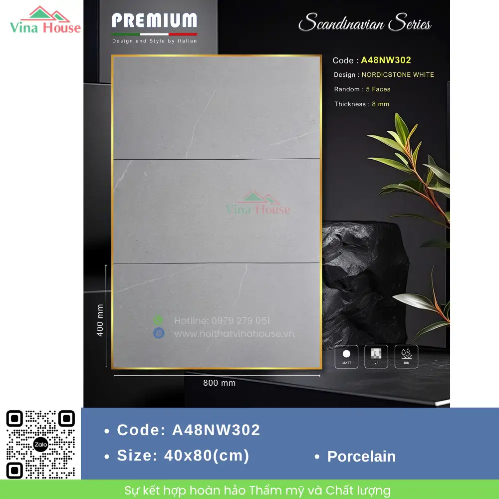 Gạch 40x80 APODIO A48NW302