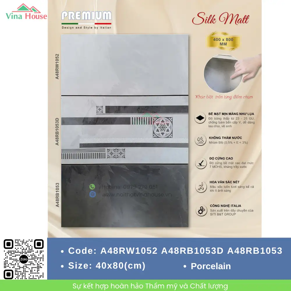 Gạch 40x80 APODIO A48RW1052-A48RB1053