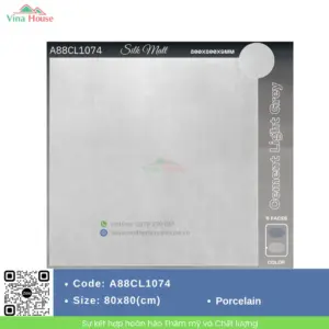 Gạch 80x80 APODIO A88CL1074 Matt Baby Skin