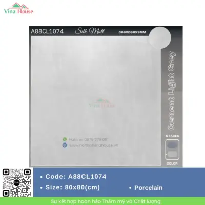 Gạch 80×80 APODIO A88CL1074 Matt Baby Skin