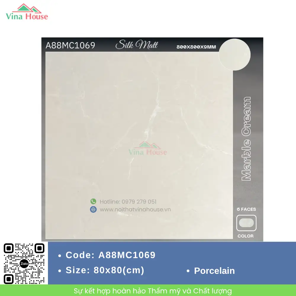 Gạch 80x80 APODIO A88MC1069 Matt Baby Skin