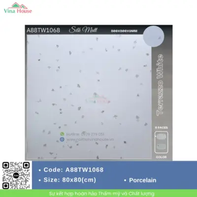 Gạch 80×80 APODIO A88TW1068 Matt Baby Skin