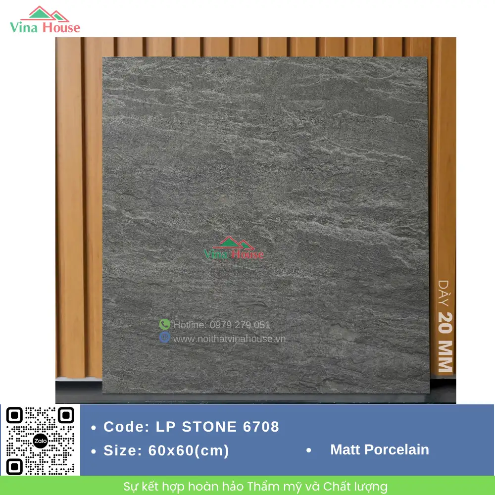 Gạch 60x60 Hoàng Gia LP STONE6708