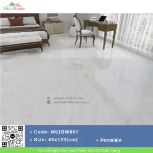 Gạch 60x120 APODIO M61BW807 Bóng Vi Tinh