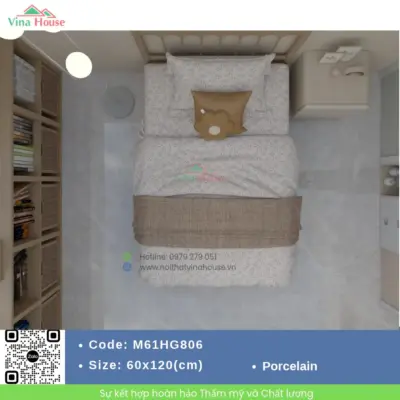 Gạch 60×120 APODIO M61HG806 Bóng Vi Tinh
