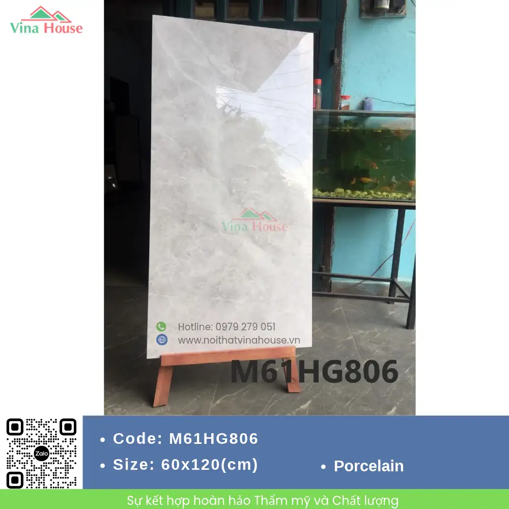 Gạch 60x120 APODIO M61HG806 Bóng Vi Tinh Gạch 60x120 APODIO M61HG806 Bóng Vi Tinh