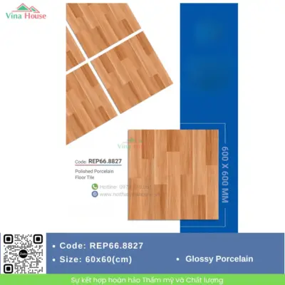 Gạch 60×60 Redstar REP66.8827 vân gỗ