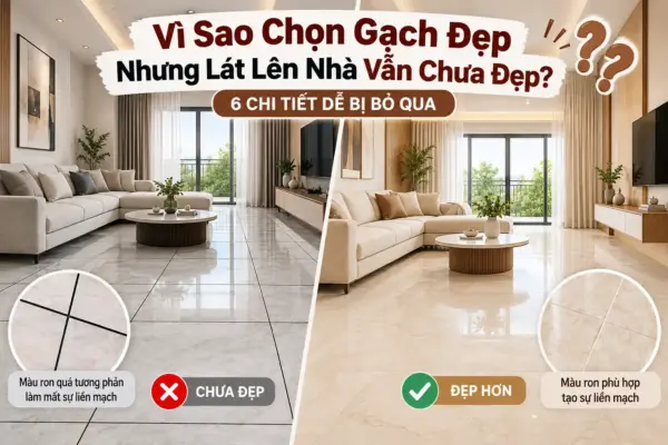 Vì Sao Chọn Gạch Đẹp Nhưng Lát Lên Nhà Vẫn Chưa Đẹp? 6 Chi Tiết Dễ Bị Bỏ Qua
