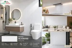 Gạch 30x60 NOVITA NLA360166 Trắng Mờ