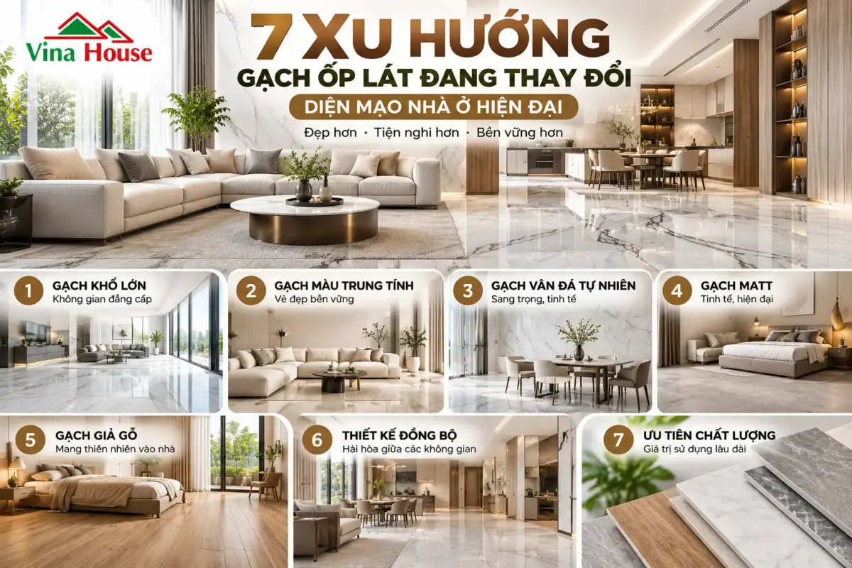 Gạch Ốp Lát Đẹp Chưa Đủ ! 7 Xu Hướng Thiết Kế Đang Thay Đổi Diện Mạo Nhà Ở Hiện Đại