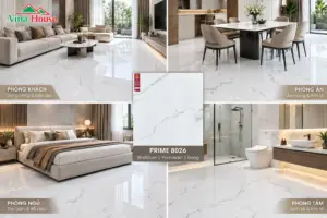 Gạch 80x80 Prime 8026 Trắng Bóng