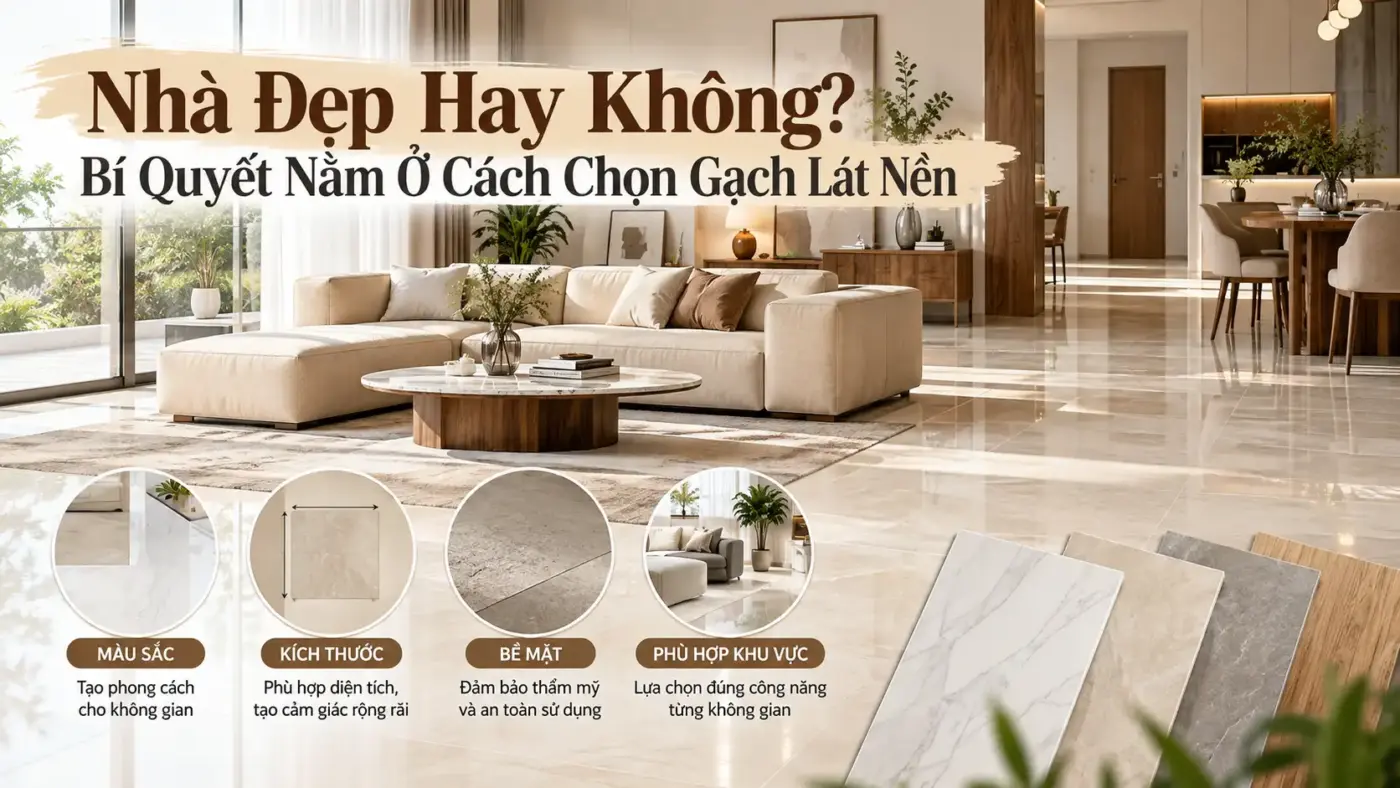 Nhà Đẹp Hay Không? Bí Quyết Nằm Ở Cách Chọn Gạch Lát Nền