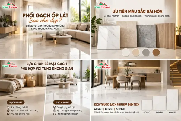 Phối Gạch Ốp Lát Sao Cho Đẹp? 6 Bí Quyết Giúp Không Gian Sống Sang Trọng Và Hài Hòa