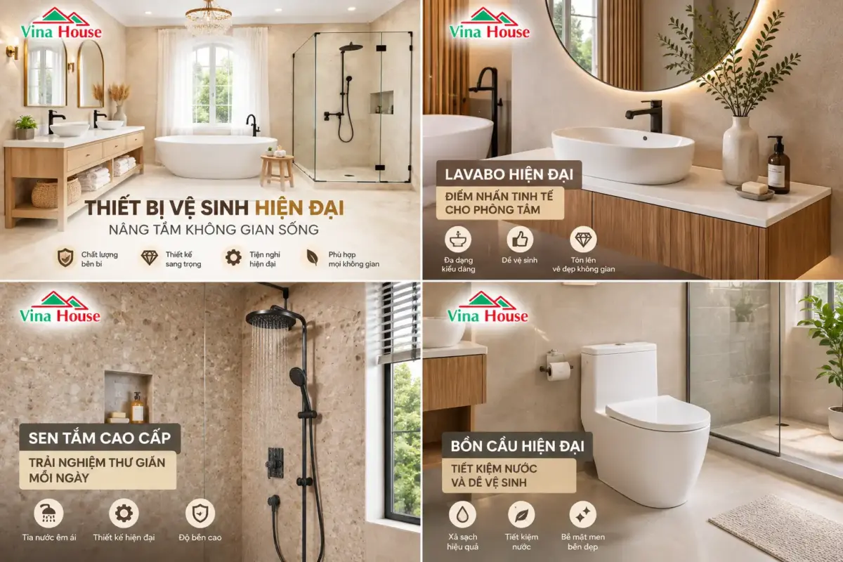 Thiết Bị Vệ Sinh Hiện Đại – Bí Quyết Nâng Tầm Không Gian Phòng Tắm Sang Trọng Và Tiện Nghi